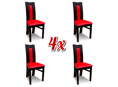 Set di sedie imbottite in legno 4x per soggiorno nuove, gruppo da pranzo.   Set di sedie imbottite in legno 4x per soggiorno nuove, gruppo da pranzo.