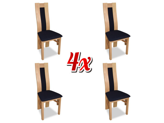 Set di sedie imbottite in legno 4x per soggiorno nuove, gruppo da pranzo.   Set di sedie imbottite in legno 4x per soggiorno nuove, gruppo da pranzo.