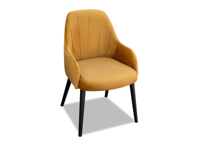 Design Tessile di lusso Poltrona Poltrona con braccioli Sedia da pranzo Marrone