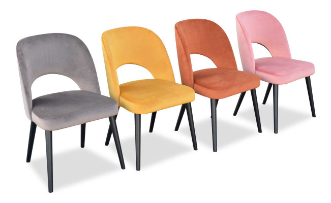 Design di lusso, seduta imbottita, sedia da sala da pranzo, sedile con schienale, sala da pranzo in legno, nuovo.