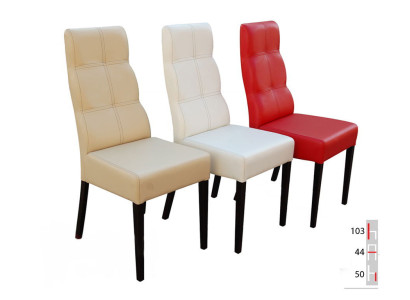 MASSICCE SEDIE IN LEGNO DESIGN IN PELLE DESIGNER PER SALA DA PRANZO CUCINA DECORATIVA