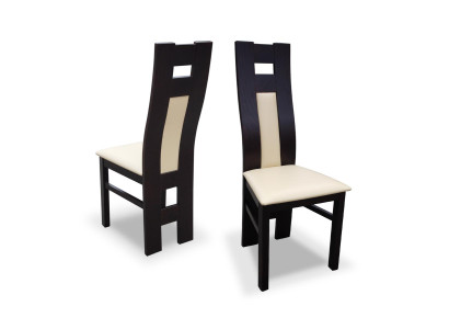 Set di sedie in legno massello 1x Sedia da pranzo in legno massello Sedia da pranzo di design Sedie da pranzo