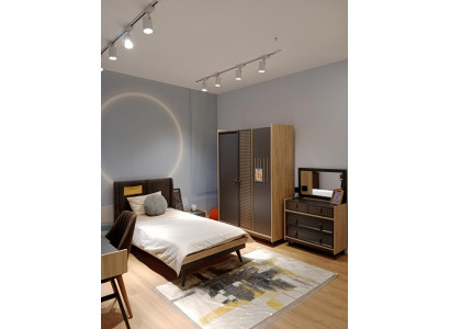 Stilove Set da camera da letto, mobili per camera da letto per ragazzi, letto + comodino.
