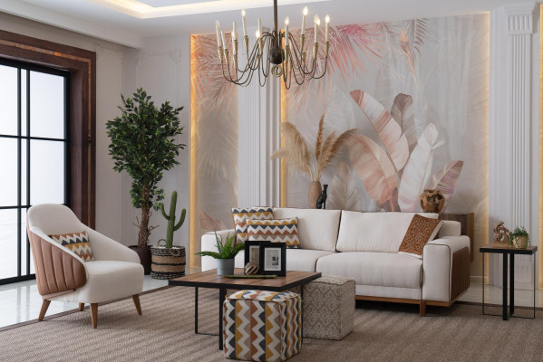 Elegante set di divani 3+2+1 poltrona di alta qualità Arredamento di lusso Design