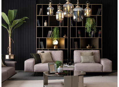 Set di divani di lusso per il soggiorno 3+3+1 posti in tessuto, divano grande, set di divani.