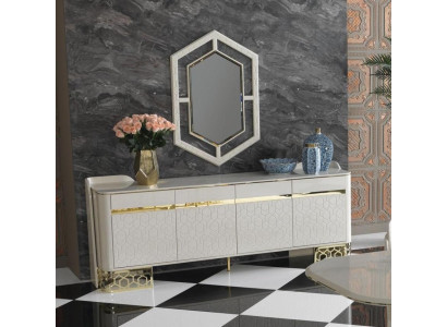 Mobile bar di lusso design moderno soggiorno mobili di alta qualità cassettiera specchio 2 pezzi.