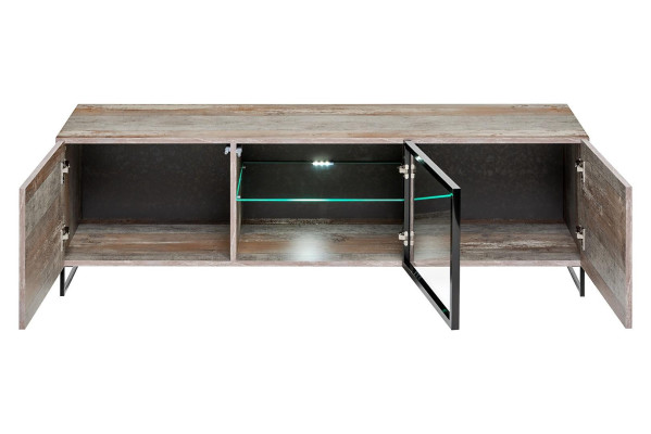 Design parete attrezzata TV 2x vetrina mobile TV Lowboard set arredamento 5 pezzi