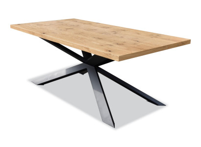 Tavolo da pranzo Design Tavolo Legno Acciaio inossidabile Moderno soggiorno Sala da pranzo