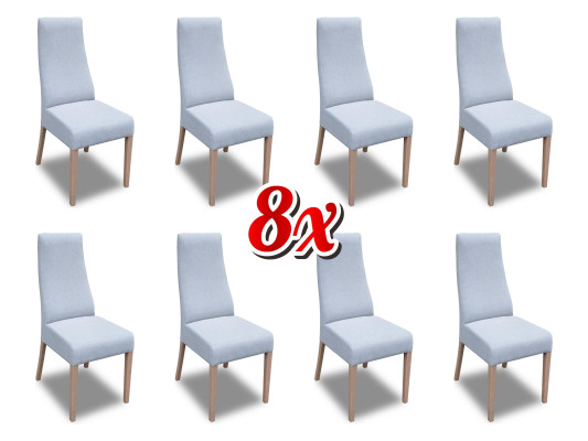 Sala da pranzo 8 sedie Set di sedie Cucina Nuovo design Mogano Pelle Tessuto Mobili