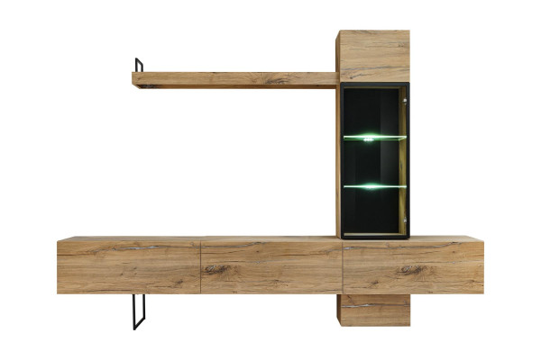 Set soggiorno design parete attrezzata mobile porta TV mensola a muro nuovo.