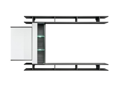 Moderno parete attrezzata grigia mobili da soggiorno di design in legno armadio a parete