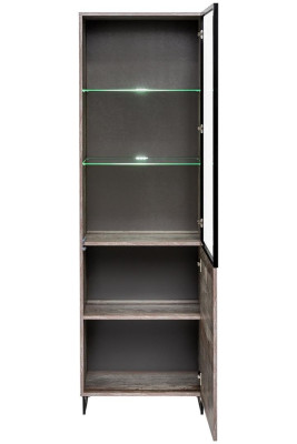 Vetrina Design Armadio Legno Moderno Nuovo Mobili Grigio Arredamento in Legno