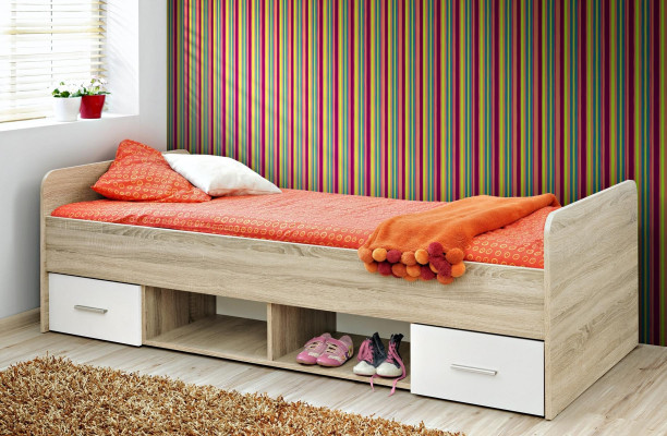 Letto per ragazzi, camera per ragazzi moderna, lettino per bambini in stile designer, letto per cameretta nuovo.