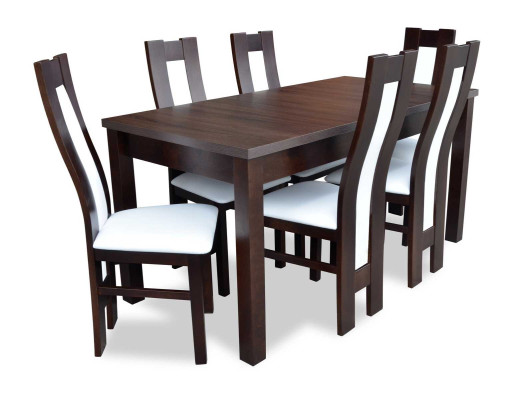 Tavolo da pranzo con gruppo di sedie classiche 6x sedie Set da 7 pezzi Gruppo di sedute