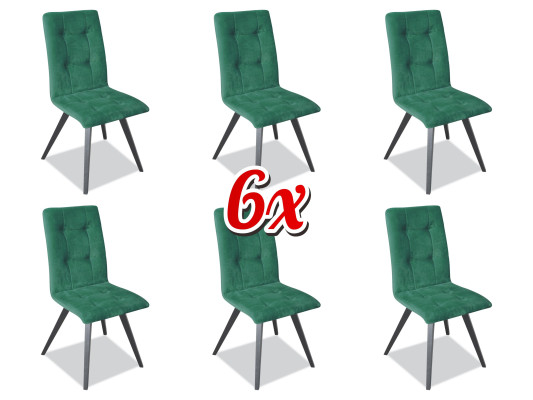 Gruppo sedie Set di sedie da sala da pranzo in stile lussuoso italiano 6 sedie