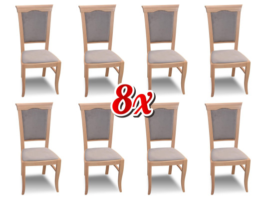 Garnitur Lehn Designer Gruppe Neu Ess 8x Stuhl Zimmer Stühle Polsterstuhl Sessel  Gruppo di design Garnitur Lehn Nuovo Ess 8x sedia Sedie da camera Sedia imbottita Poltrona