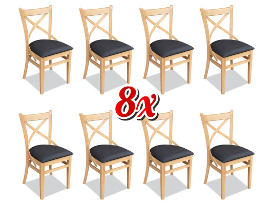 Sala da pranzo Ristorante Design sala da pranzo Sedia 8x Sedie Set Poltroncina Gastronomia Nuovo