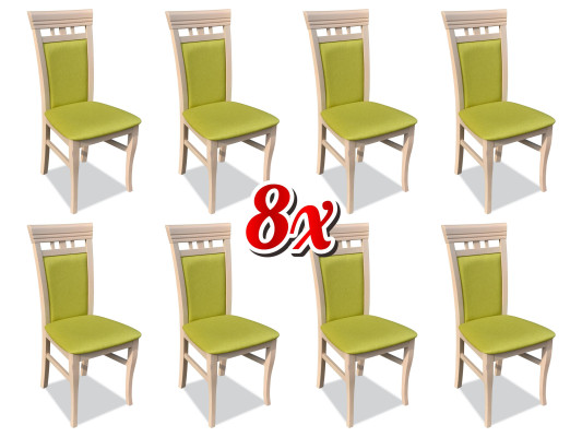 Sala da pranzo Set completo di sedie Design Sedie 8x Gruppo Nuovo