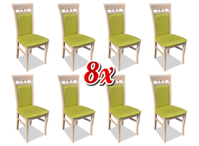 Sala da pranzo Set completo di sedie Design Sedie 8x Gruppo Nuovo