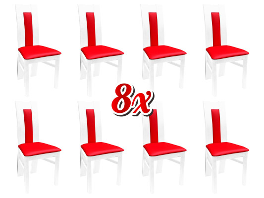 Sedia 8x da pranzo Poltroncina da salotto Tessuto Poltroncina Set Nuovo Sedie da cucina Posto a sedere