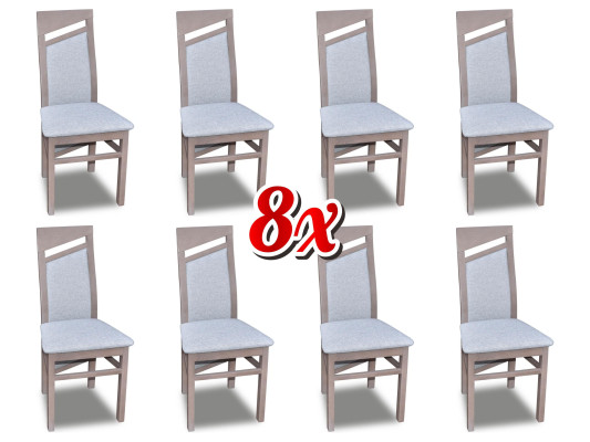Set di sedie da pranzo in legno imbottite nuove Set da pranzo 8 x poltrona a schienale Sedia  Set di sedie da pranzo in legno imbottite nuove Set da pranzo 8 x poltrona a schienale Sedia