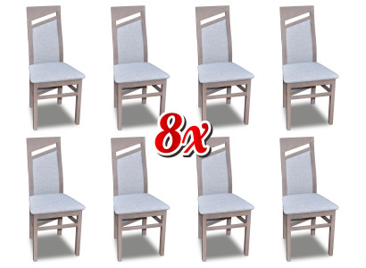Set di sedie da pranzo in legno imbottite nuove Set da pranzo 8 x poltrona a schienale Sedia  Set di sedie da pranzo in legno imbottite nuove Set da pranzo 8 x poltrona a schienale Sedia
