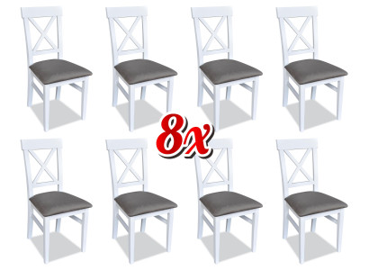 Sala da pranzo Sedie Tessuto Set 8x Sedia Designer Legno Tessuto Sedie Imbottite Gastro  Sala da pranzo Sedie Tessuto Set 8x Sedia Designer Legno Tessuto Sedie Imbottite Gastro