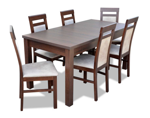 Tavolo da pranzo + 6 sedie Set da pranzo in legno design classico