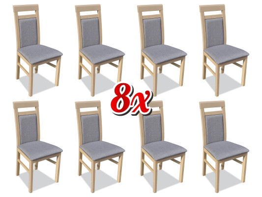 Set di poltrone di lusso 8 nuove sedie sedia imbottita design lounge gruppo sedute per cena.