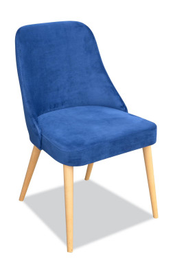 Elegante sedia moderna in legno per sala da pranzo set di mobili 4x sedia lusso nuova blu nuova