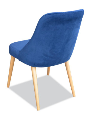 Elegante sedia moderna in legno per sala da pranzo set di mobili 4x sedia lusso nuova blu nuova