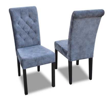 Moderne sedie da pranzo Chesterfield 4x sedie da pranzo in tessuto gruppo tavolo da pranzo nuovo