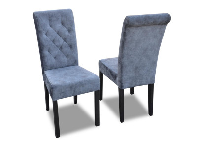 Moderne sedie da pranzo Chesterfield 4x sedie da pranzo in tessuto gruppo tavolo da pranzo nuovo