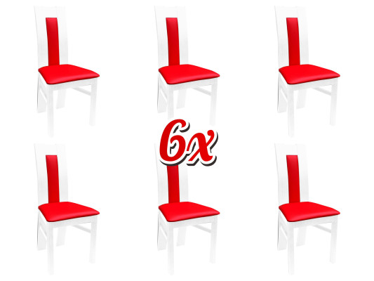 Set completo di soggiorno 6 pezzi. Nuovo set di sedie per la sala da pranzo con schienale.