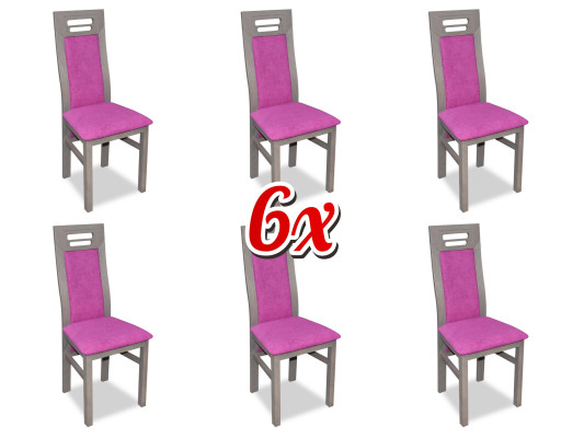 Gruppo di sedie Set completo di sedie per sala da pranzo 6 sedie con schienale Gruppi