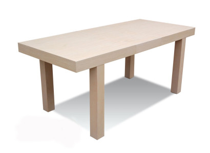 Tavolo in legno di design allungabile, tavolo decorativo per sala da pranzo soggiorno in legno massiccio.   Tavolo in legno di design estensibile, tavolo decorativo per sala da pranzo o soggiorno in legno massiccio.