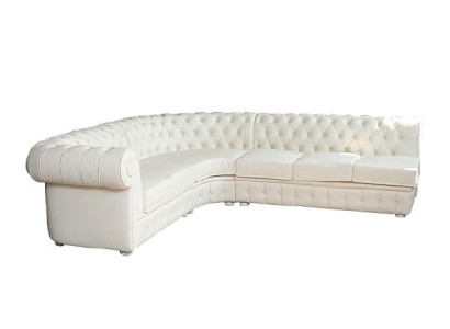 Divano ad angolo Chesterfield Divano in pelle Divano ad angolo imbottito Divano insieme Classico