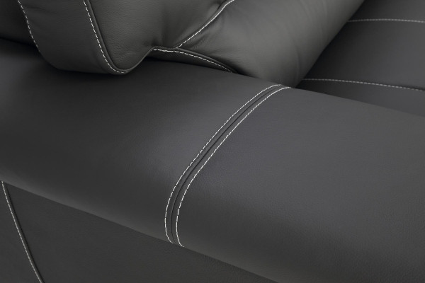 Divano design in pelle, imbottitura seduta, set divano 2+1+1, divani in pelle nuovi.