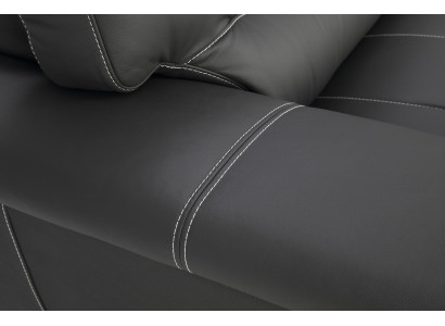 Divano design in pelle, imbottitura seduta, set divano 2+1+1, divani in pelle nuovi.
