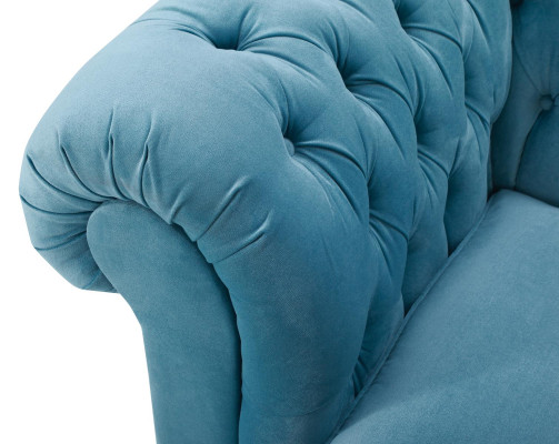 Chesterfield 2+1+1 Set di divani in tessuto Poltrona Divano Divani