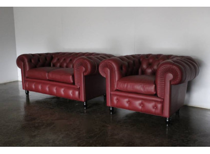 Divano Chesterfield imbottito a 2 e 1 posti, set di divani imbottiti per mobili da soggiorno, divani.