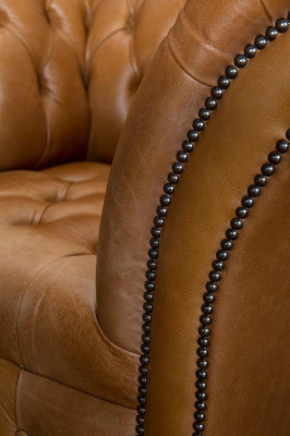 2+1 Set di divani Chesterfield in tessuto di stoffa per divani e poltrone.