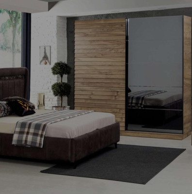 Camera da letto Mobili Designer Letto imbottito 2 comodini Armadio