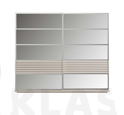 Armadio grigio da designer in legno per la camera da letto, armadi di lusso.