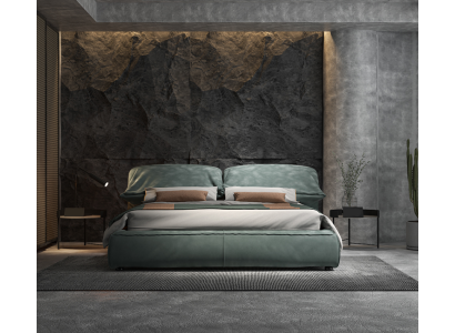 Camera da letto verde Letto Designer Letto matrimoniale di lusso Materiale Telaio in legno