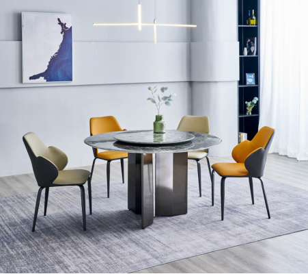 Tavolo da pranzo rotondo grigio Tavoli da cucina di lusso con tavoli in legno