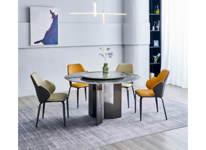 Tavolo da pranzo rotondo grigio Tavoli da cucina di lusso con tavoli in legno