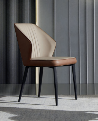 Sedie reclinabili marroni Mobili da pranzo di lusso Sedie in legno Mobili in tessuto di lusso