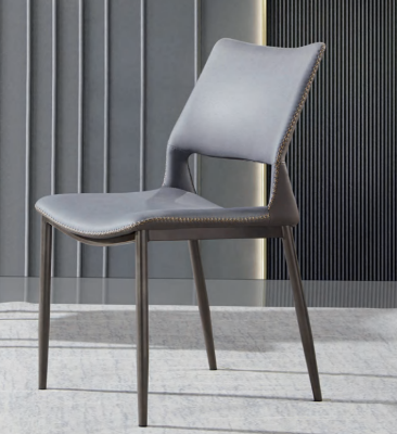 Sedia da pranzo grigia Designer 1 posto a sedere Poltrone di lusso singole Nuove