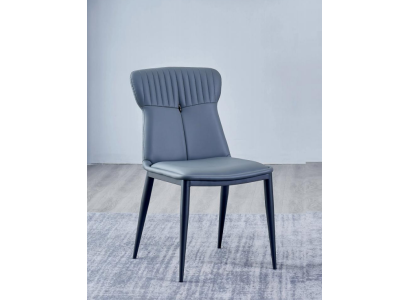 Finto cuoio designer sala da pranzo blu sedie imbottite 1 posto a sedere